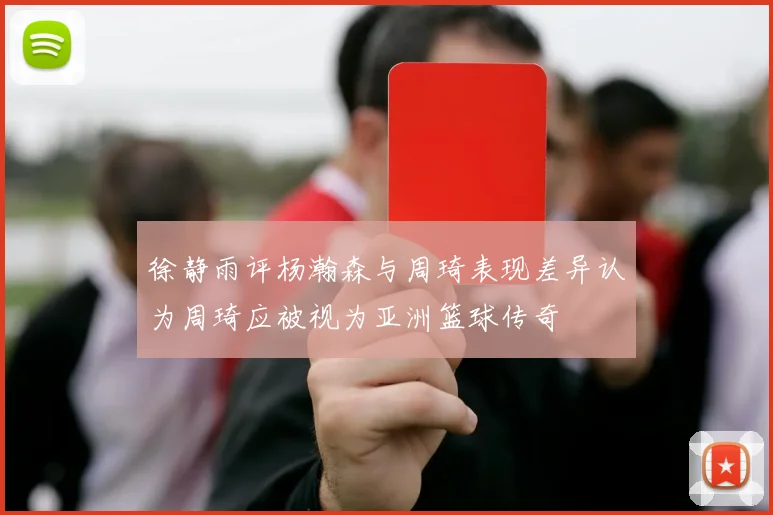 徐静雨评杨瀚森与周琦表现差异认为周琦应被视为亚洲篮球传奇